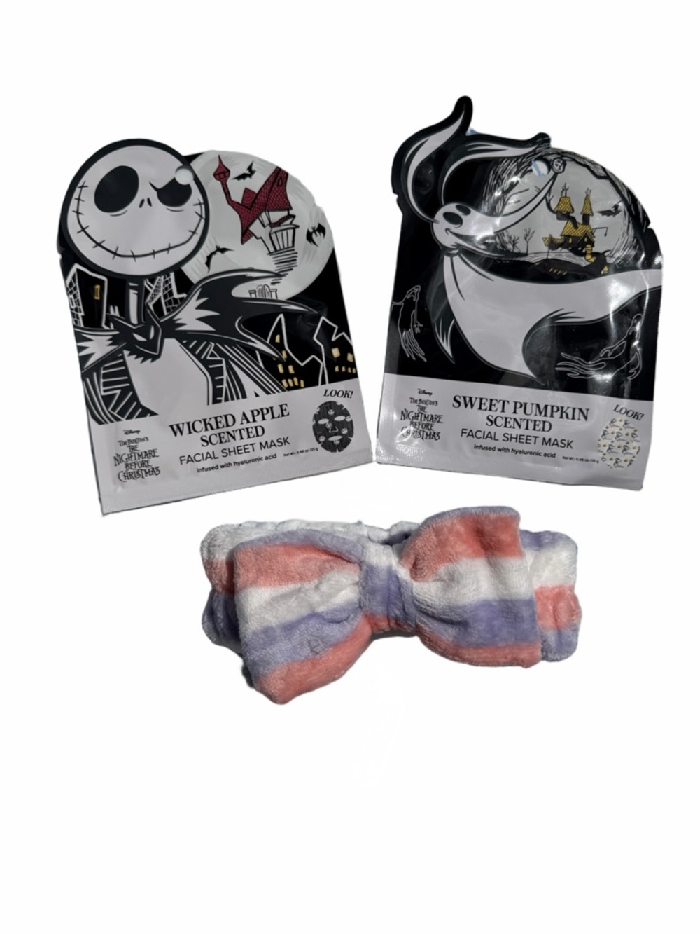 Disney The Nightmare Before Christmas Facial Sheet Mask and Headband Set